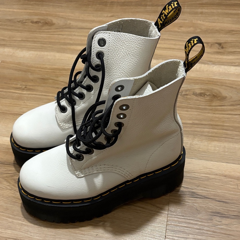 Doc Martin’s White Ankle Boots
